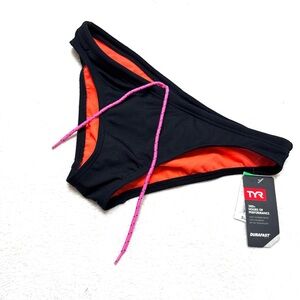 TYR Black Bikini Bottom M - 8 Classic Durafast Chlorine Proof UPF 50+